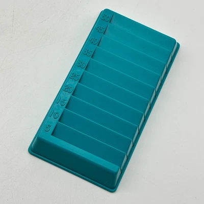 Portatarjetas de plástico azul Rack-O 1992 piezas de repuesto verde azulado Foto 1 de 2