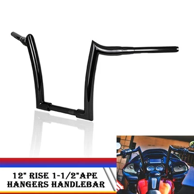 12'' Rise Rise Ape Hangers Handlebar For Kawasaki Vulcan 900 VN900 - Image 1 of 4