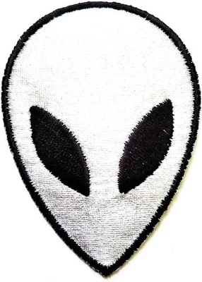 Alien Head Iron-on Patch Set, Outer Space Embroidery (10pcs) set - Image 1 of 4