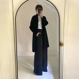 Italic Wool Cashmere Cocoon Coat Navy Size S - Picture 1 of 12