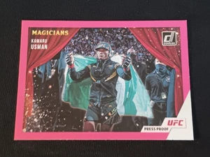 2022 DONRUSS UFC KAMARU USMAN MAGICIANS PINK PRESS PROOF #4 - Picture 1 of 5