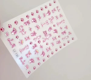 Nail Art Sticker NEU!!  5D EMBOSSED PINK PANTHER CF-730 - Bild 1 von 1
