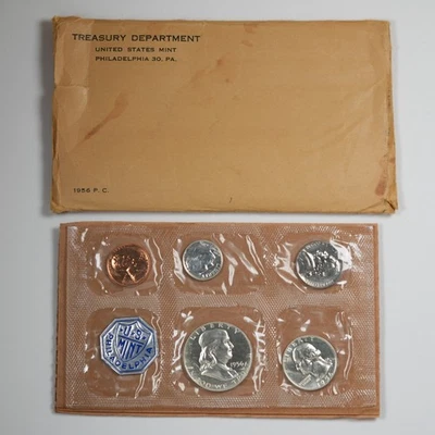 1956 US Silver Proof Set - 5-Coin w/ Envelope - Image 1 of 4