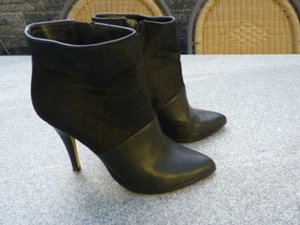 Dolce Vita Stiefelette High Heel Leder mit Fellimitat schwarz Gr. 7 - 38 - Bild 1 von 5