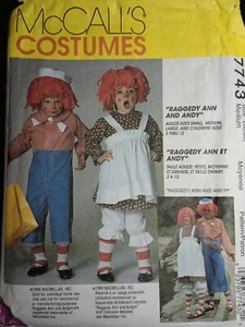 Costume adulto unisex McCall's 7743 Raggedy Ann & qualsiasi motivo taglio meditato - Foto 1 di 6