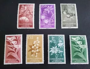 SELLOS GUINEA ESPAÑOLA MNH 1958 DIA SELLO. MARIPOSAS + PRO INFANCIA 1959 FLORA - Imagen 1 de 1