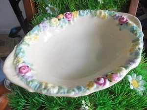 Vintage alte Paragon China Schüssel mit erhöhten Rosen Design nach Vereinbarung - Bild 1 von 4
