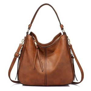 Mujer Bolsos Hobo de Hombro Bolso Cartera con Correa Larga, 32 L X 13 B X 30 ... - Imagen 1 de 12