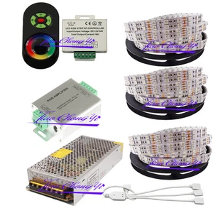Double row 5050 RGB LED Strip + 18A Touch Controller+ Amplifier+Power adapter - Picture 1 of 9