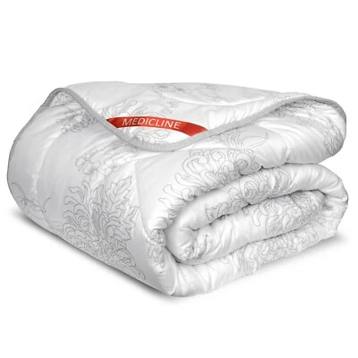 Piumino 200x220cm Bianco Floreale 200g/m2 Ipoallergenico Microfibra - Immagine 1 di 3