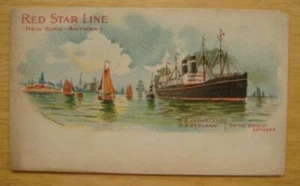 VADERLAND / ZEELAND (Red Star) Colorful Post Card c1900 - Picture 1 of 1