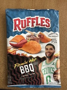 2022 JAYSON TATUM Ruffles BBQ Flamin' Hot Empty 2.5 Oz Bag BOSTON CELTICS - Picture 1 of 2
