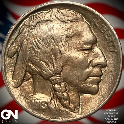 1913 P Tipo 1 Buffalo Nickel Y8704 Foto 1 de 2