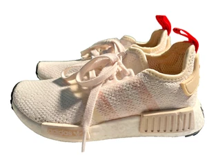 Adidas NMD_R1 Boost White Running Sneakers Women's Size 5.5 EUC - Picture 1 of 8