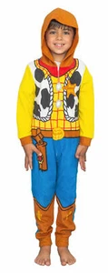 Child Boys Disney Toy Story Sheriff Woody Hooded Union Suit Halloween Costume - Picture 1 of 3