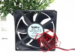 NIDEC D08A-24T 06 8025 DC24V 0.11A 8CM 2-Wire Inverter Silent Cooling Fan - Picture 1 of 2