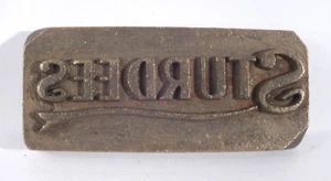 STURDEES: Brass Leather Stamp: TJ Edwards Millers Falls - Picture 1 of 7