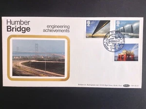 GB Benham 1983 Juego de Ingeniería en Humber Bridge Cubierta del Primer Día - Casco S/H/S - Imagen 1 de 1