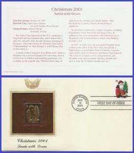 USA1 #3539 U/A GOLDEN REPLICA FDC Santa with Red Hat - Picture 1 of 1