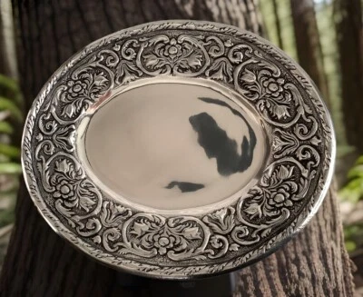 Wilton Armetale Pewter Platter WM Mary Small Oval  Serving Tray  14.5” X 12” - Image 1 of 4