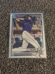 Bowman 2021 - Chrome Prospects - Mega Box Mojo Refractor #BCP-3 Zac Veen  - Imagen 1 de 2