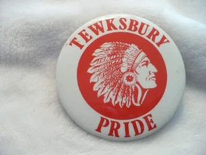 NB- VINTAGE TEWKSBURY PRIDE (INDIAN CHIEF) PIN BADGE #21501 - Picture 1 of 8