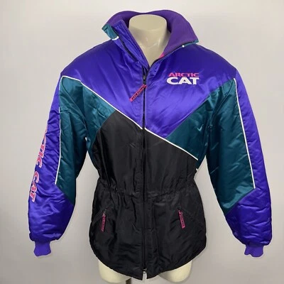 Womens Arctic Cat Jacket Snowmobile Racing Coat Legacy Insulated Snow Ski Vtg XL Foto 1 de 4