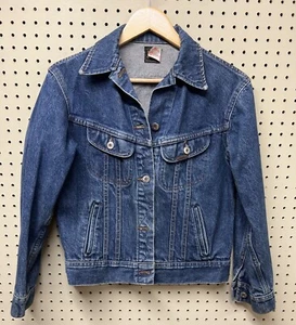 Vintage Lee Riders Youth Boys Denim Jean Jacket Size 14 Trucker Made Mexico - Picture 1 of 10