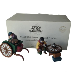Department 56  Set  2 Accessory "C Bradford Wheelwright & son" Figurine 5818-1 - Picture 1 of 21