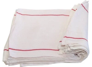 Kitchen Towel Herringbone 15x26" 17oz Red Stripe - Picture 1 of 2
