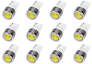 12x T10 194 Wedge Base COB LED Light 12VDC SMD Cool White 5500K 12Pcs Lot - Picture 1 of 6