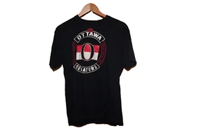 Ottawa Senators Black 'Old Time Hockey' T Shirt NHL Hockey Canada - L - Picture 1 of 4