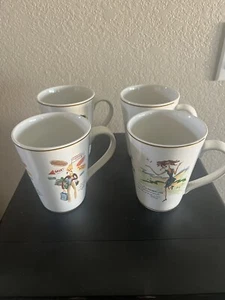 Sakura Set of 4 Glamour Girls Cups Stoneware Cups Dining Coffee Tea - Picture 1 of 8