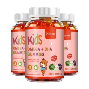 Gomme Omega 3 per bambini, gomme DHA Omega 3,6,9, supporto memoria, potenziatore cervello - Foto 1 di 12