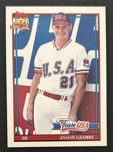 1991 Topps Jason Giambi Baseball Card #45T Athletics 3B Mid-Grade O/C - Picture 1 of 2