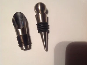Wine Pourer and Stopper, Stainless Steel - Picture 1 of 1