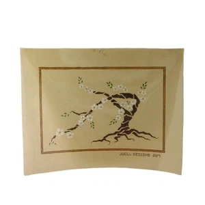 New Vintage Cherry Bonsai Tree Needlepoint Canvas Juell Designs Hand Painted - Picture 1 of 3