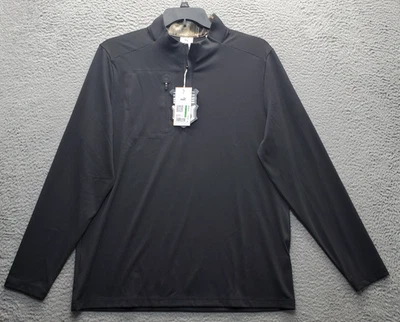 PUMA Realtree Activewear Shirt Men Large Black Golf Performance 1/4 Zip Pullover - Image 1 of 4