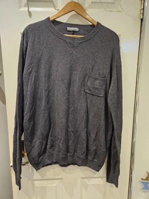 Mens Grey Black Lambretta Crewneck Sweater Size XL Extra Large - Image 1 of 4