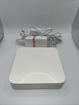 Apple A1143 White AirPort Extreme Base Station Wireless Router Used Working - Image 1 of 4