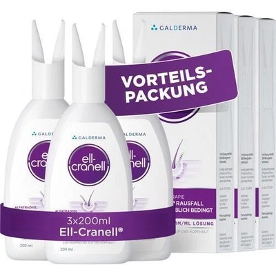 GALDERMA LABORATORIUM GMBH 3x ELL-CRANELL 250 Mikrogramm/ml Lsg.z.Anw.a.d.Kopfh. 3X200 ML PZN 15621819