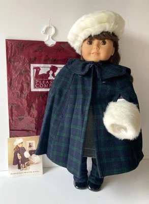 Pleasant Company American Girl Samantha Winter Story Plaid Cape, Gaiters Retired - Image 1 of 4