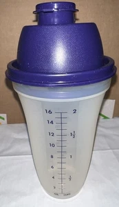 TUPPERWARE NEW Dark Purple/blue QUICK SHAKE CONTAINER MIXER & Blender Blade - Picture 1 of 14