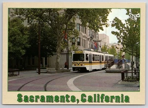 Sacramento P.T. Metro Light Rail Vintage Photochrome Postcard CA 1980s - Picture 1 of 2