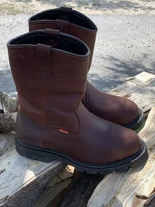 Worx by Redwing 5829 BRAUN LEDER SICHERHEIT STAHLKAPPE ARBEIT HERREN US 8W 8 Weite STIEFEL - Bild 1 von 10