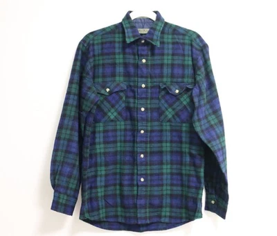 Sutter Creek Men’s Shirt Size M Wool Blend Blue Button Up Flannel Long Sleeve - Image 1 of 4