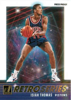 Isaiah Thomas 2021-22 Donruss Gold Press Proof Retro Series Card #10 Pistons NBA - Image 1 of 2