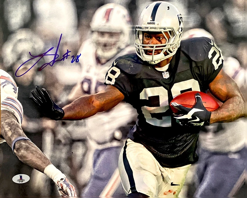 Latavius Murray Signed Autograph 11x14 Photo Picture Oakland Raiders Beckett COA - Image 1 of 3