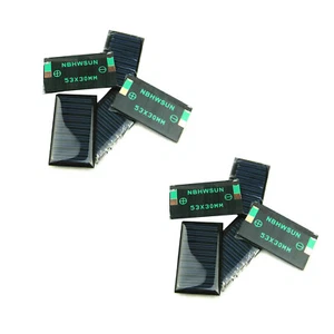 10Pack DIY Toy 5V 30mA 53X30mm Micro Mini Small Power Solar Cells Panel - Picture 1 of 7