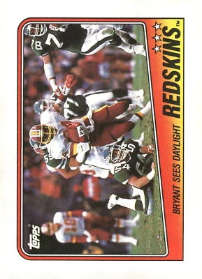 1988 Topps #7 Redskins Team Leaders - Kelvin Bryant - Image 1 of 2